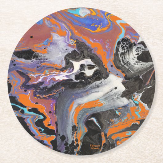 Spooky Happy Halloween Runder Pappuntersetzer (Vorderseite)