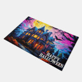 Spooky Happy Halloween Spuk House Fußmatte (Schrägansicht)