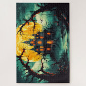 Spooky Happy Halloween Spuk House Puzzle (Vertikal)