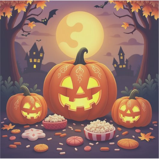 Spooky Happy Halloween Sticker (Vorderseite)