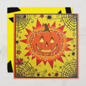 Spooky Happy Halloween Sticker Einladung (Vorne/Hinten)