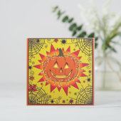 Spooky Happy Halloween Sticker Einladung (Stehend Vorderseite)