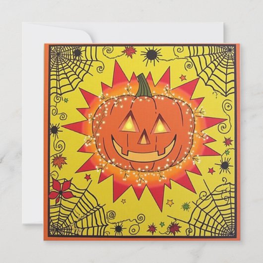Spooky Happy Halloween Sticker Einladung (Vorderseite)