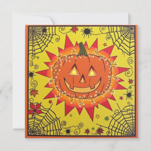 Spooky Happy Halloween Sticker Einladung
