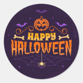 Spooky Happy Halloween Sticker - festliches Party (Vorderseite)