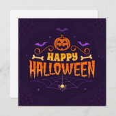 Spooky Happy Halloween Sticker - festliches Party Einladung (Vorne/Hinten)