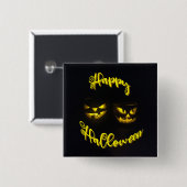Spooky Happy Halloween unheimliche Kürbisgesicht Button (Vorne & Hinten)