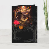 Spooky Happy Haunting Halloween Card Karte (Vorderseite)