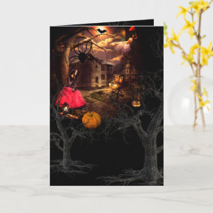 Spooky Happy Haunting Halloween Card Karte