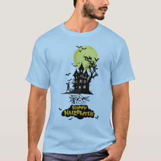 Spooky Haunted House Boo Happy Halloween Design T-Shirt
