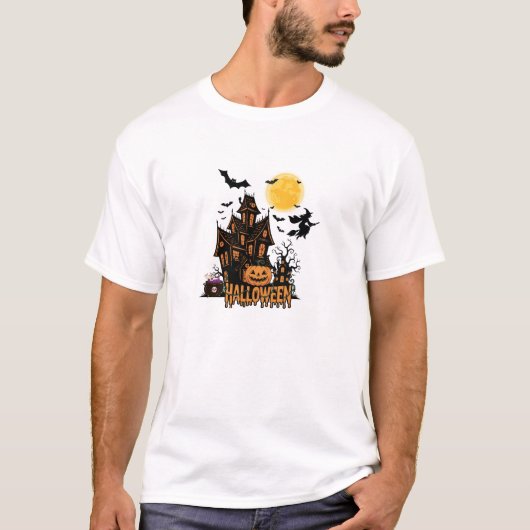Spooky Haunted House T-Shirt (Vorderseite)