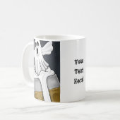 Spooky Haunting White Ghost Kaffeetasse (Vorderseite Links)