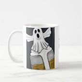 Spooky Haunting White Ghost Kaffeetasse (Links)