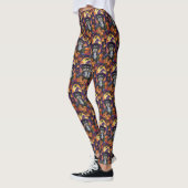 Spooky Havanese Hund Halloween Hexe und Pumpkin Leggings (Links)