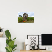Spooky Hay Bale Poster (Heimbüro)