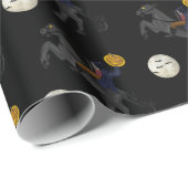 Spooky Headless Horseman Sleepy Hollow Halloween Geschenkpapier (Rolleneckpunkt)