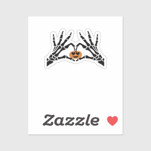 Spooky Heart Hands Classic Aufkleber (Blatt)