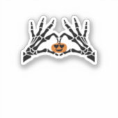 Spooky Heart Hands Classic Aufkleber (Vorderseite)
