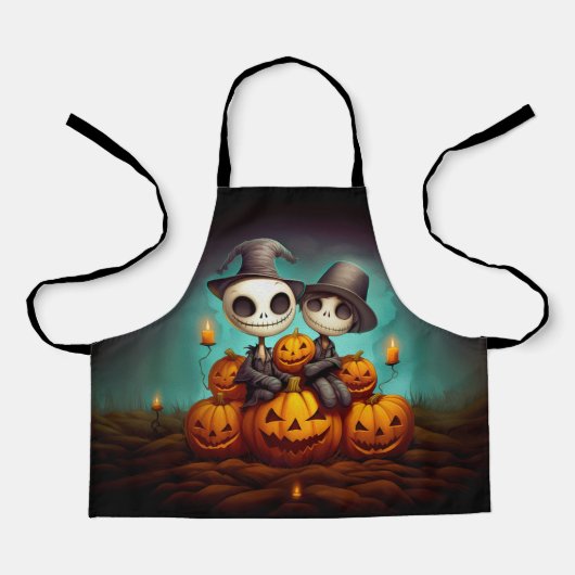 Spooky heidnische Freunde feiern glückliches Hallo Schürze (Vorderseite)