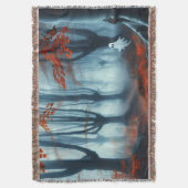 Spooky Herbstwald mit Gespenst Decke (Vorderseite Vertikal)