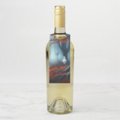 Spooky Herbstwald mit Gespenst Flaschenanhänger (Auf Flasche)