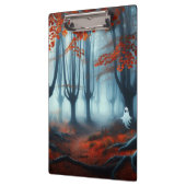 Spooky Herbstwald mit Gespenst Klemmbrett (Links)