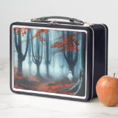 Spooky Herbstwald mit Gespenst Metall Brotdose (Beispiel)