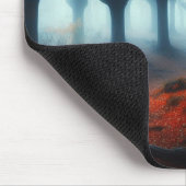 Spooky Herbstwald mit Gespenst Mousepad (Ecke)
