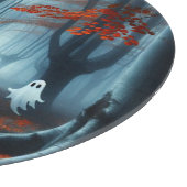 Spooky Herbstwald mit Gespenst Schneidebrett (Ecke)
