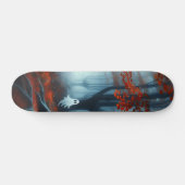 Spooky Herbstwald mit Gespenst Skateboard (Horizontal)