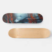 Spooky Herbstwald mit Gespenst Skateboard (Horizontal)