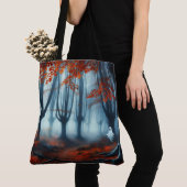 Spooky Herbstwald mit Gespenst Tasche (Von Nahem)