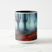 Spooky Herbstwald mit Gespenst Tasse (Zentrum)