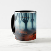 Spooky Herbstwald mit Gespenst Tasse (Vorderseite Links)