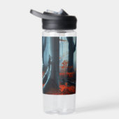 Spooky Herbstwald mit Gespenst Trinkflasche (Rechts)
