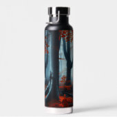 Spooky Herbstwald mit Gespenst Trinkflasche (Rechts)