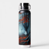 Spooky Herbstwald mit Gespenst Trinkflasche (Rückseite)