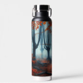 Spooky Herbstwald mit Gespenst Trinkflasche (Vorne)