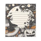 Spooky Hexe Halloween Notizblock (Vorderseite)