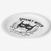 Spooky Hexe Halloween-Party 30. Geburtstag Pappteller (Schrägansicht)