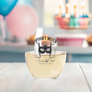 Spooky Hexe Halloween-Party 30. Geburtstag Weinglas Ohne Stiel