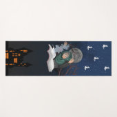 🌙 Spooky Hexe & Spuk HausHalloween Yogamatte (Vorderseite (Horizontal))