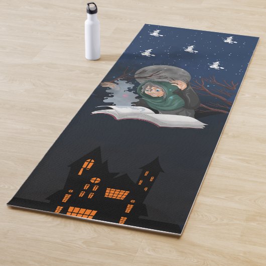 🌙 Spooky Hexe & Spuk HausHalloween Yogamatte (Beispiel)