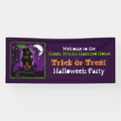 Spooky Hexe Spuk House Trick oder Treatment Willko Banner (Horizontal)
