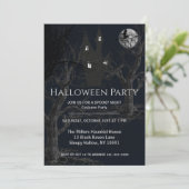 Spooky Hexen Forest Halloween-Party Einladung (Stehend Vorderseite)