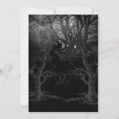 Spooky Hexen Forest Halloween-Party Einladung (Rückseite)