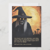 Spooky Hexen Halloween-Feier Einladung (Rückseite)