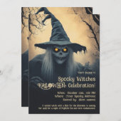 Spooky Hexen Halloween Feier Einladung (Vorne/Hinten)
