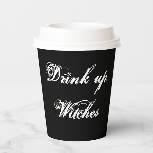Spooky Hexen Halloween Papiertasse Pappbecher (Rückseite)