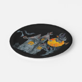 Spooky Hexen Halloween Pappteller (Schrägansicht)